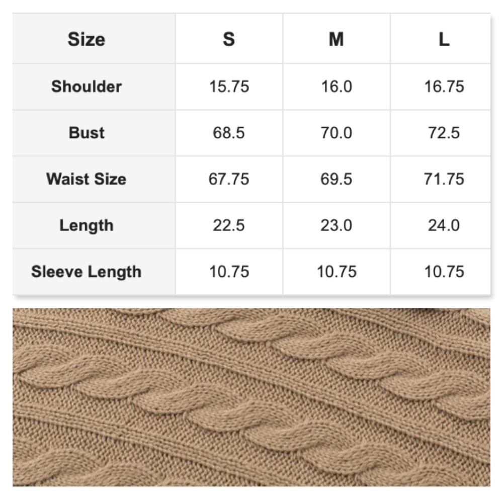 Khaki Cable Knit Turtleneck Poncho - Picture 8 of 8